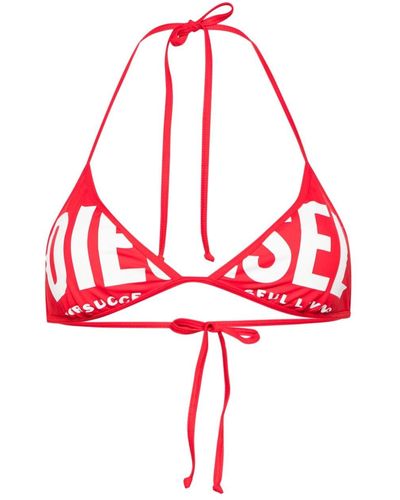 DIESEL Haut de bikini Sees à bonnets triangle - Rouge