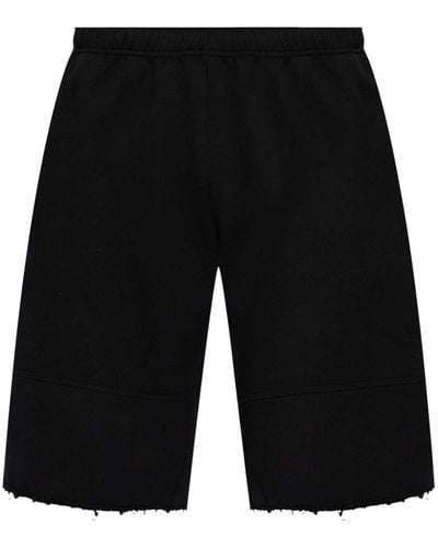 MM6 by Maison Martin Margiela Bermudas mit ungesäumten Kanten - Schwarz