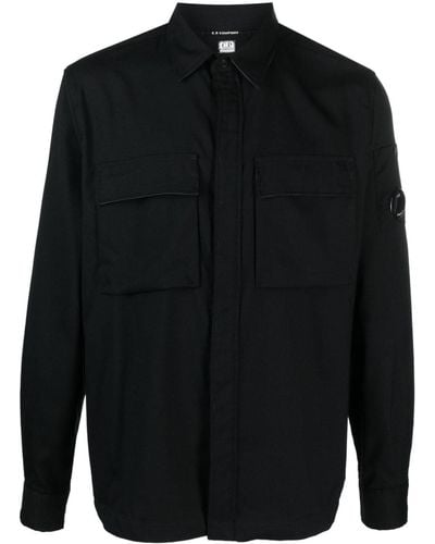 C.P. Company Overhemd Met Lens-detail - Zwart