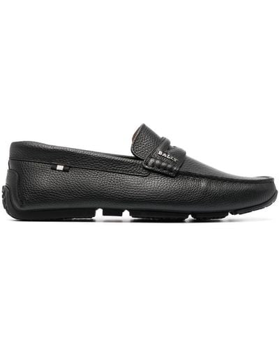 Bally Loafers Met Textuur - Zwart