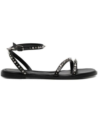 Alexander McQueen Spike-stud Leather Sandals - Black