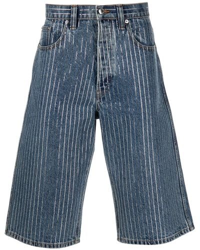 Alexander Wang Lange Jeans-Shorts - Blau