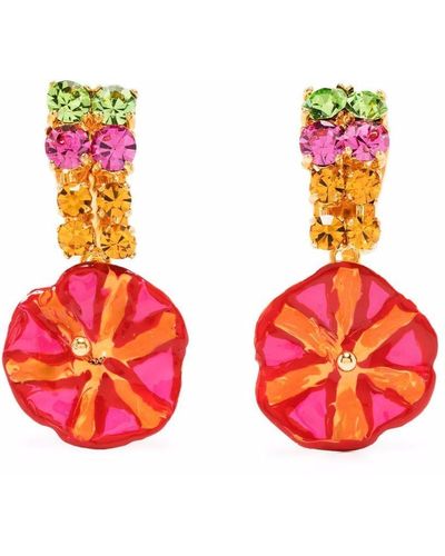 Marni Flower pendant earrings - Rojo