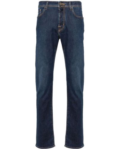 Jacob Cohen Halbhohe Bard Slim-Fit-Jeans - Blau
