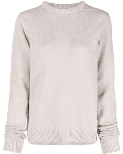 Rick Owens Neutral Crew Neck Cashmere Jumper - Women's - Wool/recycled Cashmere - Natural