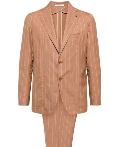 Tagliatore Pinstriped Single-breasted Suit - Natural