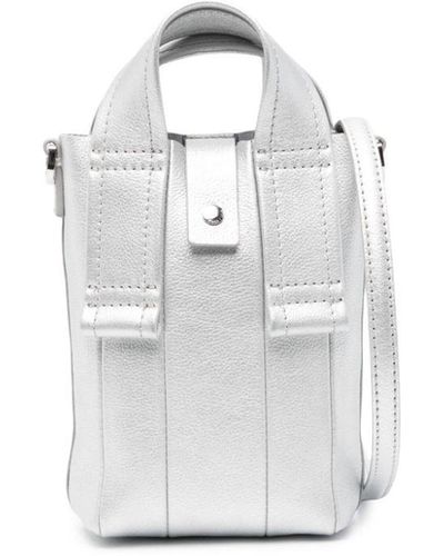 Bimba Y Lola Logo-print Leather Crossbody Bag - White
