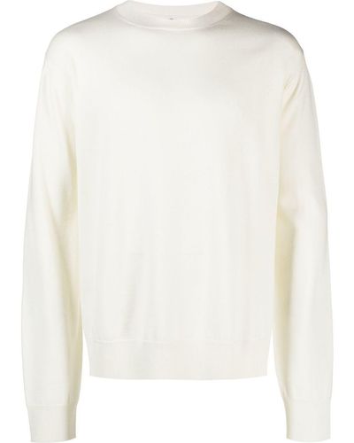 OAMC Intarsia-knit Logo Sweater - White