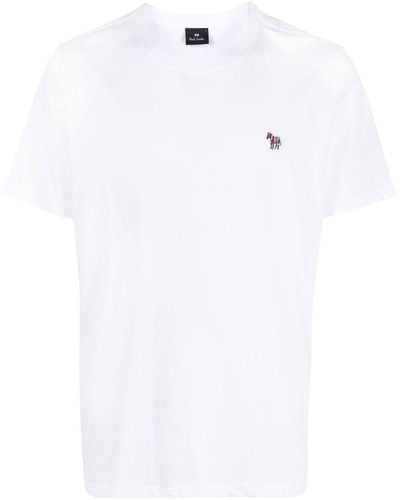 PS by Paul Smith Camiseta con logo Zebra - Blanco