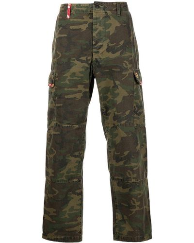 President's Pantalones cargo con estampado militar - Gris