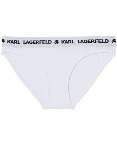 Karl Lagerfeld Slip mit Logo-Bund - Weiß