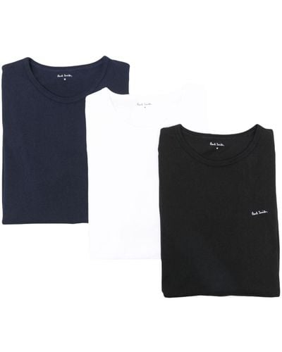Paul Smith Logo-print Cotton T-shirt (pack Of Three) - Black