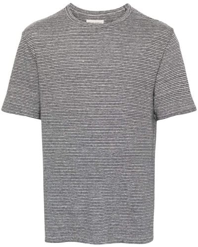 Officine Generale Camisa a rayas - Gris
