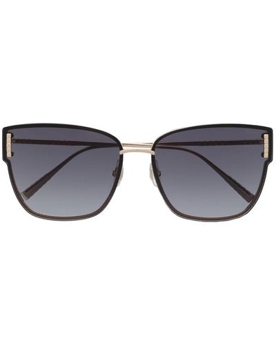 Chopard Logo-engraved Cat-eye Sunglasses - Metallic