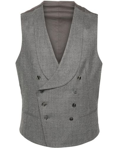 Tagliatore Double-Breasted Vest - Gray