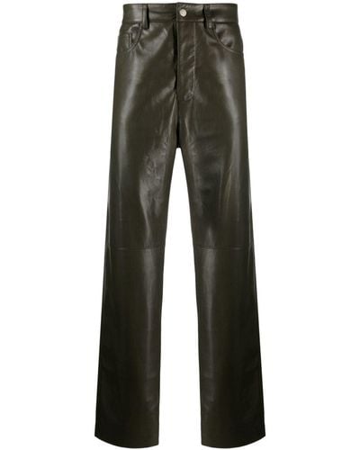 Nanushka Aric Faux-leather Trousers - Grey