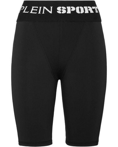 Philipp Plein Culottes de ciclismo Push-Up - Negro