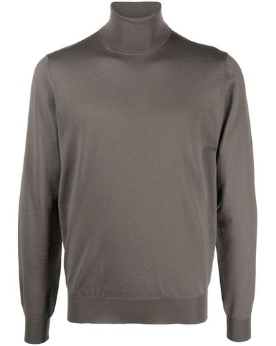 Dell'Oglio Fine-knit Roll-neck Sweater - Gray