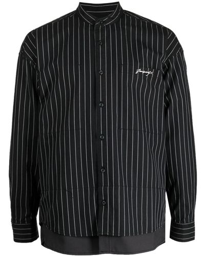 Izzue Long-sleeve Striped Shirt - Black