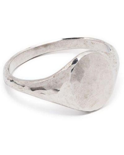 Werkstatt:münchen Ring mit Glanzoptik - Weiß