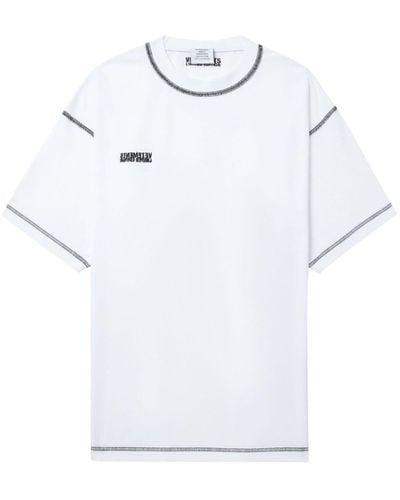 Vetements Contrast-stitching Cotton T-shirt - White
