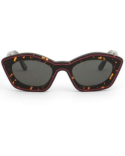 Marni Tortoiseshell-effect Cat-eye Sunglasses - Brown