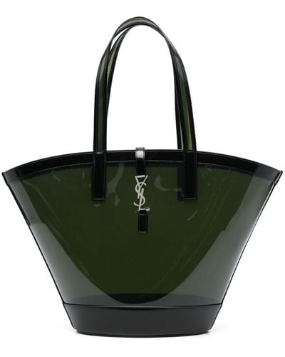 Saint Laurent Mittelgroße Panier Handtasche - Grün