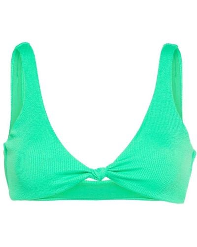 Melissa Odabash Ibiza Textured Bikini Top - Green