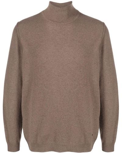 Woolrich High-neck Knitted Sweater - Brown