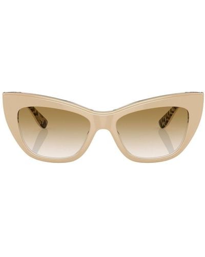 Dolce & Gabbana Sonnenbrille mit Cat-Eye-Gestell - Natur