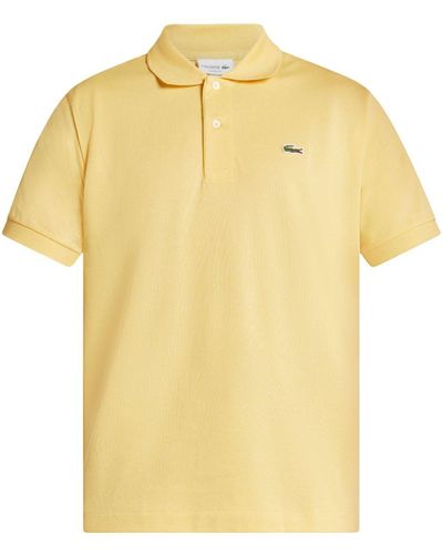 Lacoste Logo-embroidered Cotton Polo Shirt - Yellow