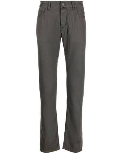 Jacob Cohen Bard Mid-rise Slim-cut Pants - Grey