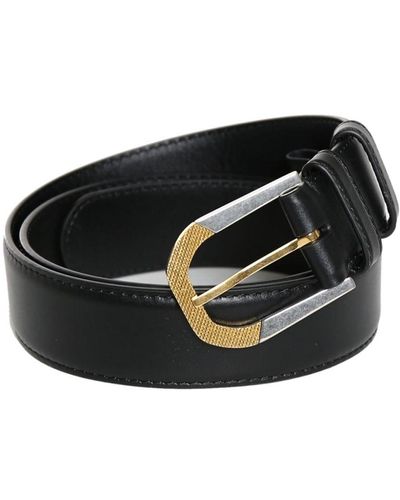 The Row Engraved Leather Belt - Black