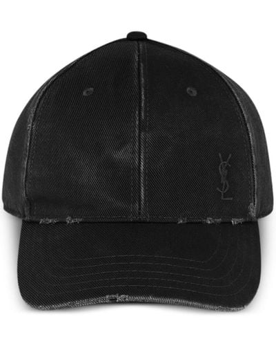 Saint Laurent Denim Baseball Cap - Black