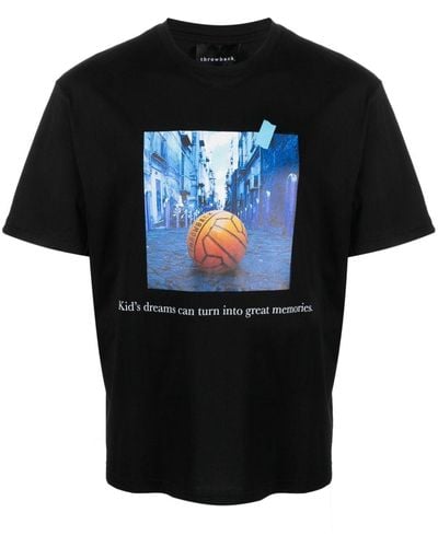 Throwback. T-Shirt mit "We are Napoli"-Print - Schwarz
