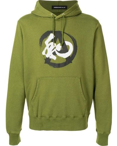 Undercover Graphic Print Hoodie - Green