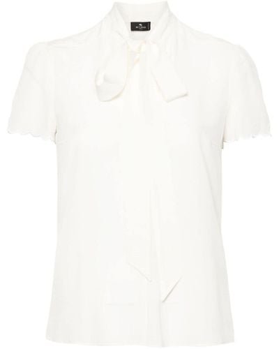 Etro Pussy-bow collar silk blouse - Weiß