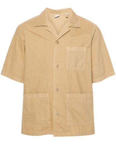 Aspesi Camp-collar Cotton Shirt - Naturel