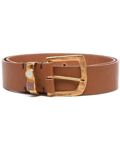 Nick Fouquet Embellished-detail Leather Belt - Brown