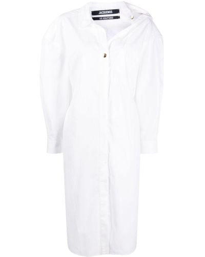 Jacquemus Vestido La Robe Chemise - Blanco