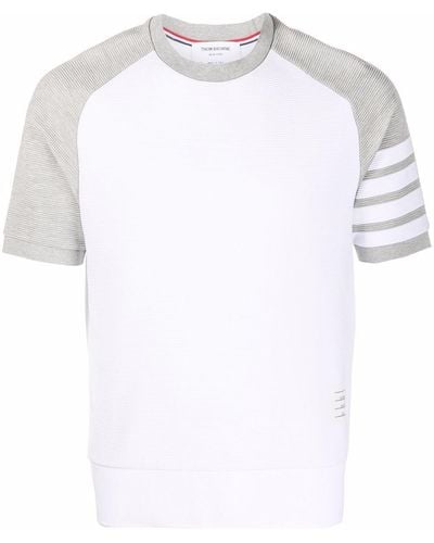 Thom Browne 4-bar Stripe T-shirt - White