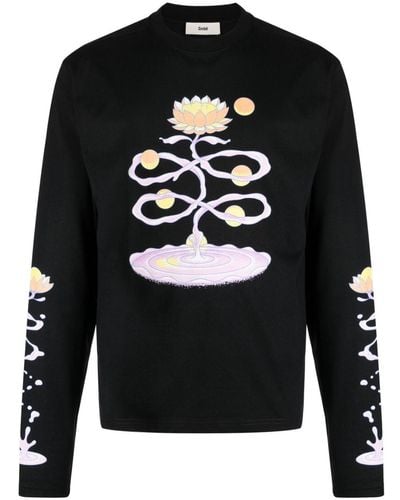GmbH Graphic-print Jersey-knit Sweatshirt - Black