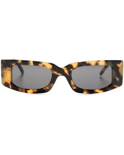 Sunnei Prototype I Rectangular-frame Sunglasses - Brown