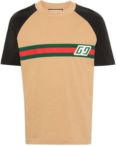 Gucci T-shirt Met Vierkant GG-print - Zwart