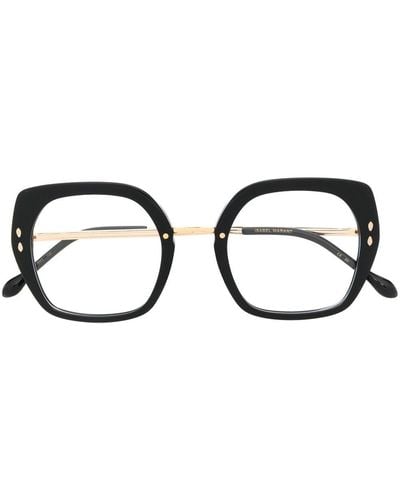 Isabel Marant オーバーサイズ スクエア眼鏡フレーム - ブラック