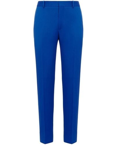 Alexander McQueen Slim-cut Tailored Pants - Blue