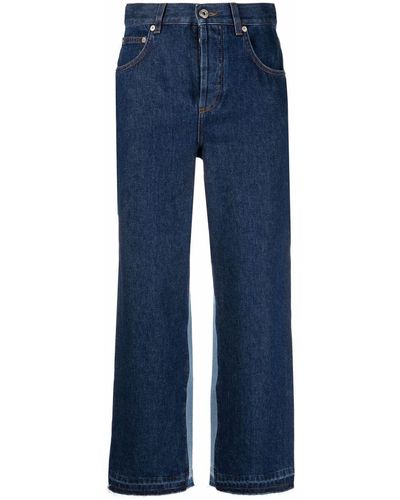 Loewe Zweifarbige Cropped-Jeans - Blau