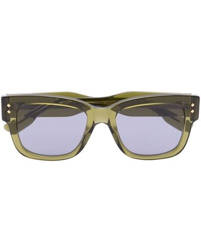 Gucci Sonnenbrille mit transparentem Gestell - Braun