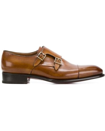 Santoni Classic Monk Shoes - Brown