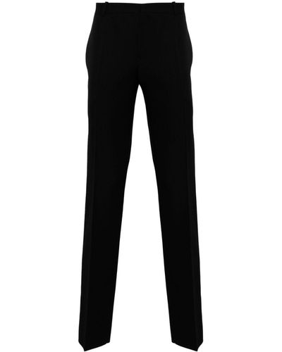 Alexander McQueen Mid-rise Tailored Wool Trousers - Black